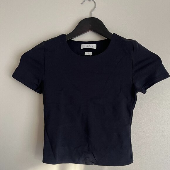 Babaton Black Original Contour Crew Waist T-shirt - Picture 1 of 5